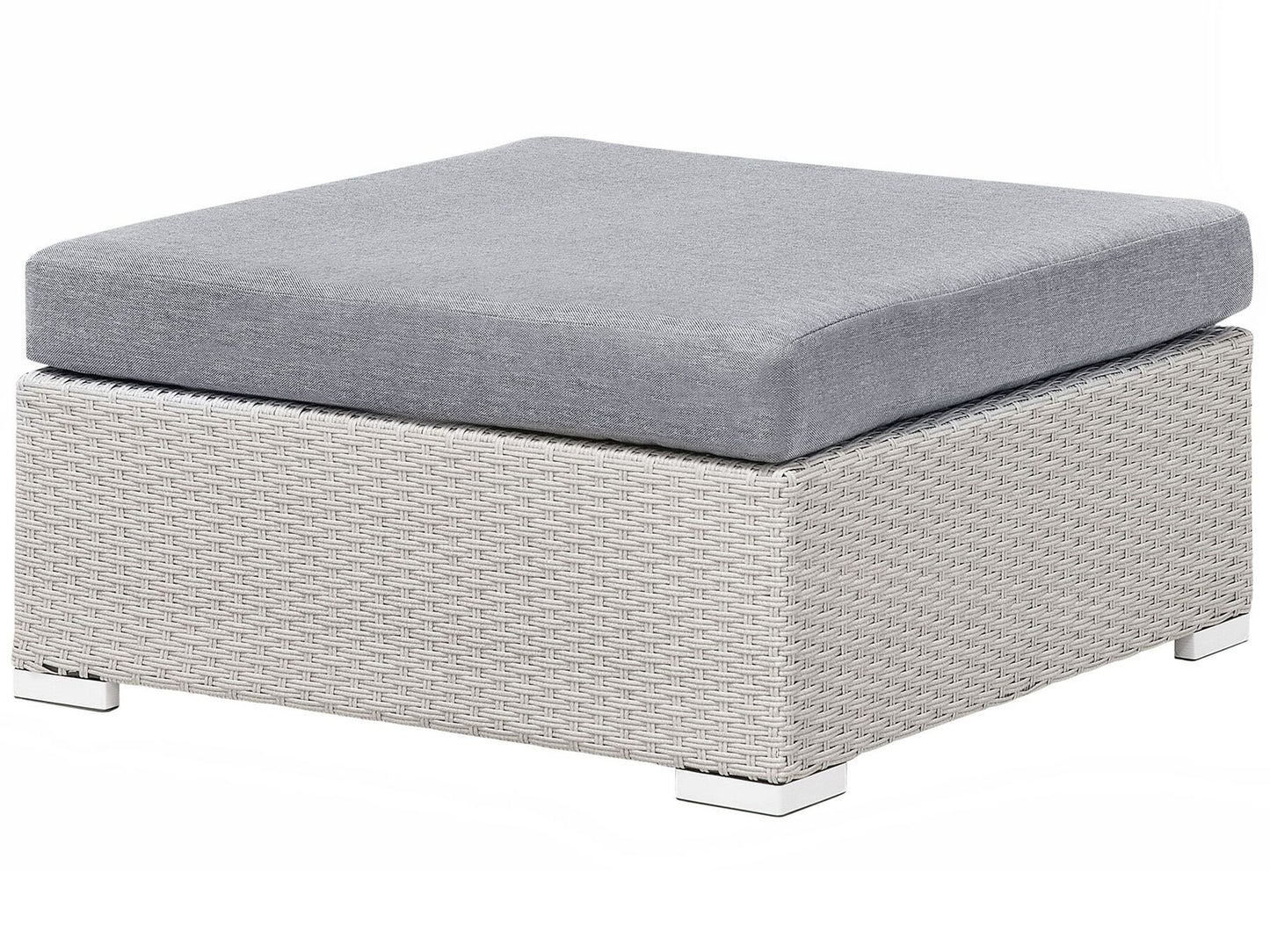 lounge set sano pe rattan light grey left hand 4 seater