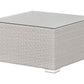 lounge set sano pe rattan light grey left hand 4 seater