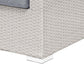 lounge set sano pe rattan light grey left hand 4 seater