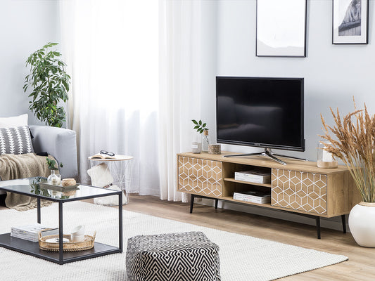 TV Stand Light Wood TORVI