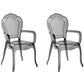 Set Of 2 Accent Chairs Acrylic Transparent Black Vermont Ii