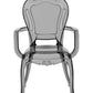 Set Of 2 Accent Chairs Acrylic Transparent Black Vermont Ii