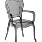 Set Of 2 Accent Chairs Acrylic Transparent Black Vermont Ii