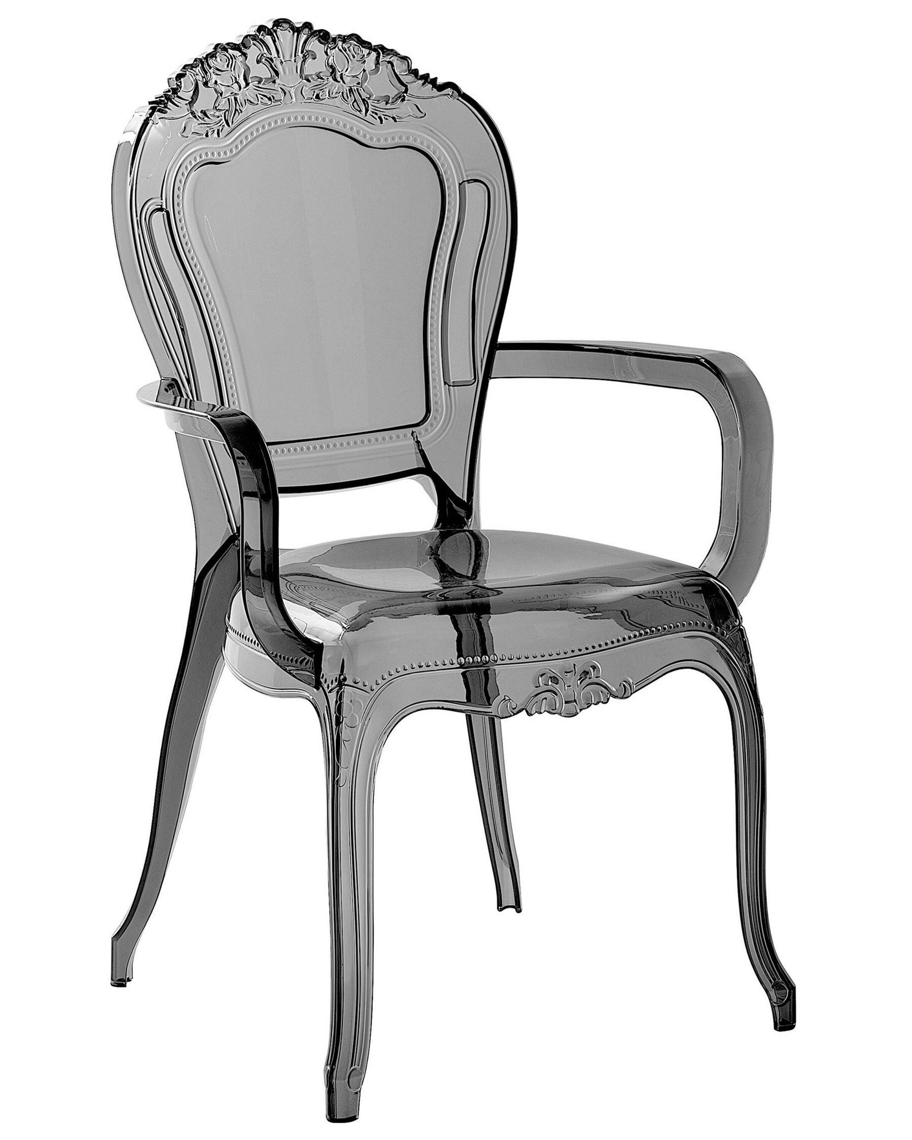 Set Of 2 Accent Chairs Acrylic Transparent Black Vermont Ii