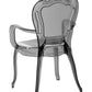Set Of 2 Accent Chairs Acrylic Transparent Black Vermont Ii