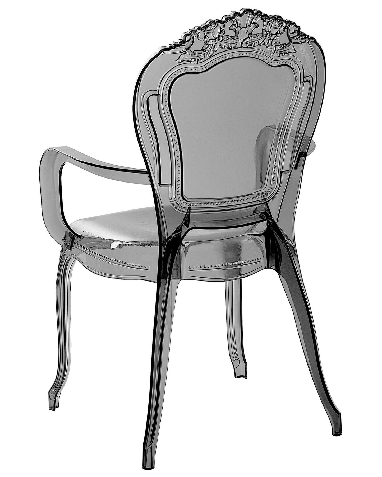 Set Of 2 Accent Chairs Acrylic Transparent Black Vermont Ii
