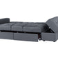 Sectional Sofa Bed with Ottoman Dark Grey FALSTER