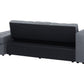 Sectional Sofa Bed with Ottoman Dark Grey FALSTER