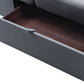 Sectional Sofa Bed with Ottoman Dark Grey FALSTER