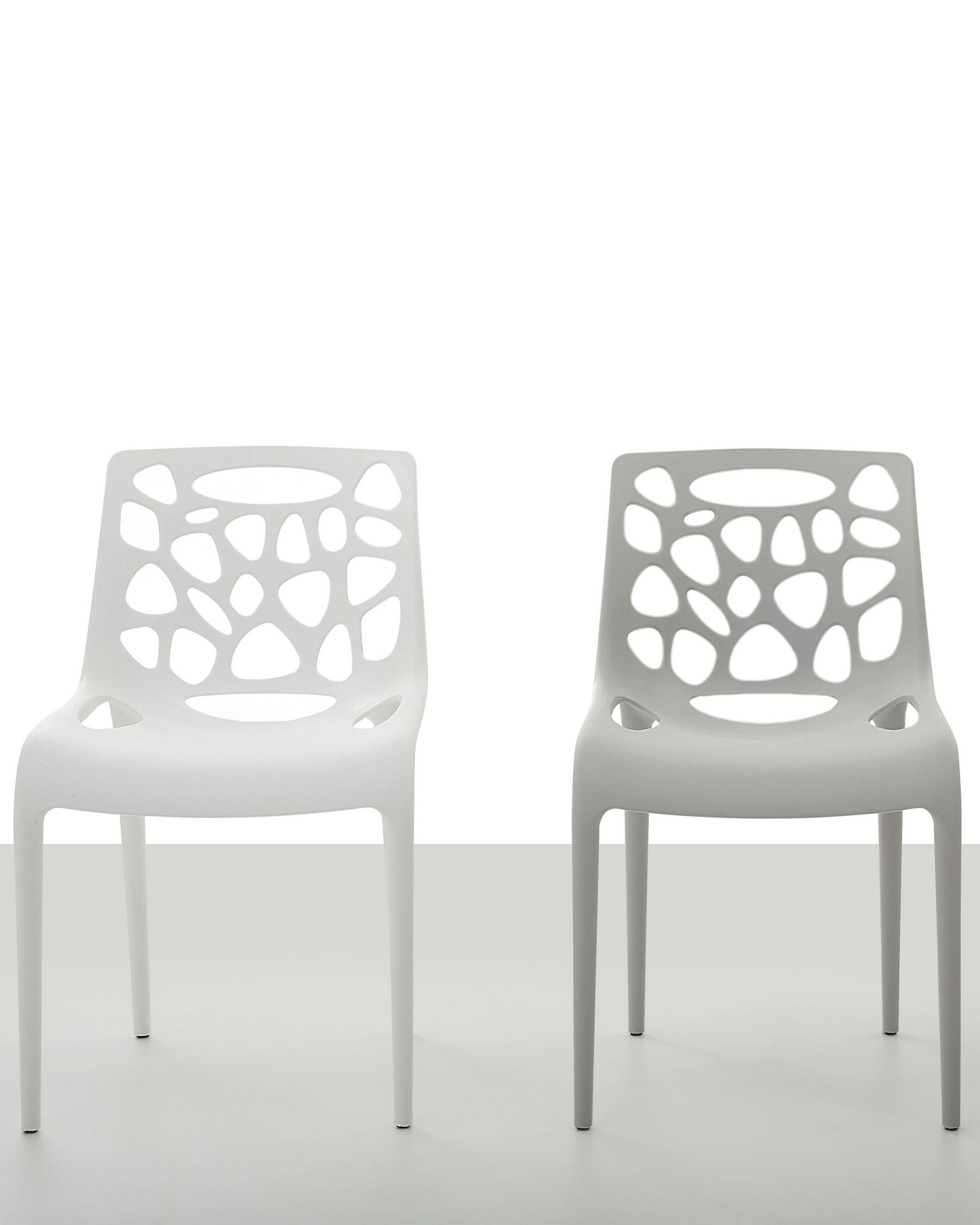 Plastic Garden Dining Chair White Morgan