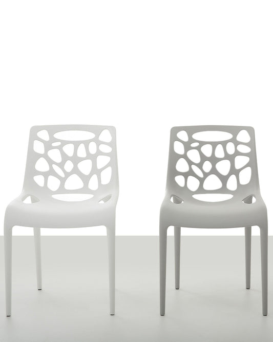 Plastic Garden Dining Chair White Morgan