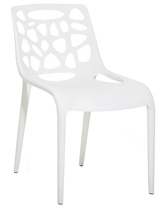 Plastic Garden Dining Chair White Morgan