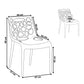 Plastic Garden Dining Chair White Morgan