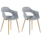 Set Of 2 Dining Chairs Grey Utica