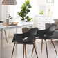 Set Of 2 Dining Chairs Black Utica