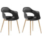 Set Of 2 Dining Chairs Black Utica