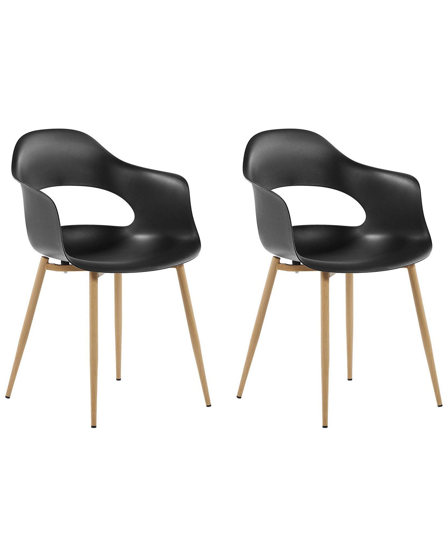 Set Of 2 Dining Chairs Black Utica