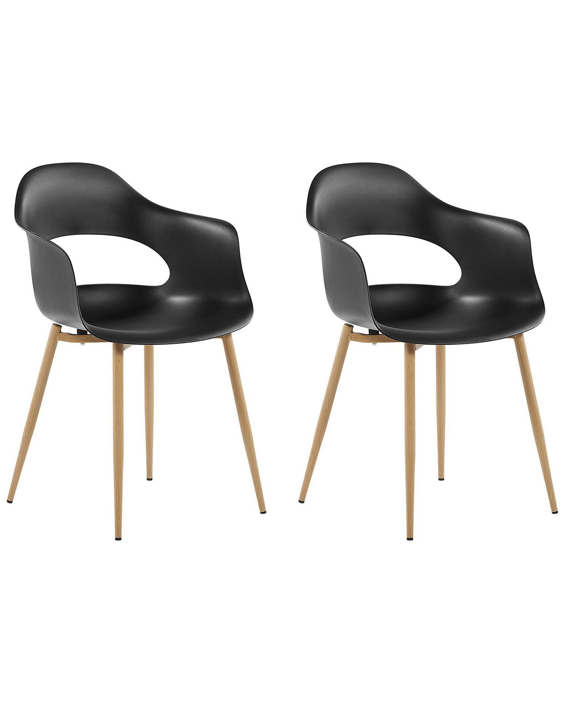 Set Of 2 Dining Chairs Black Utica