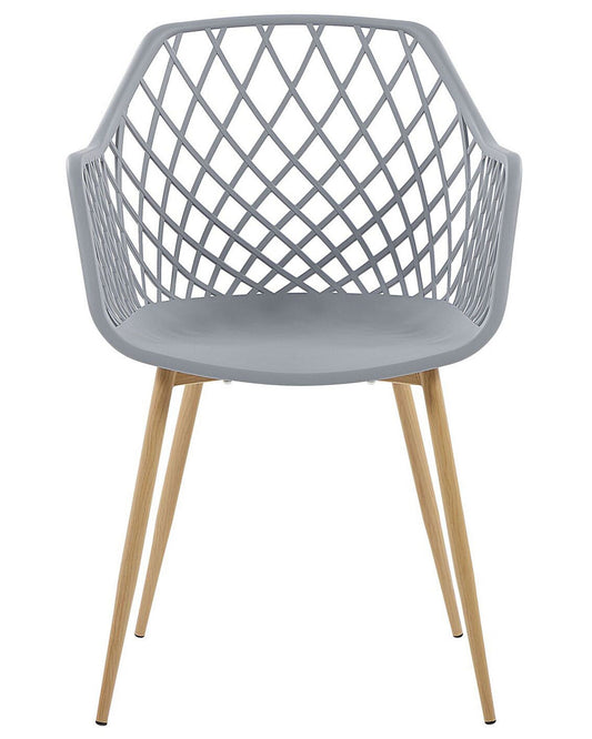 Set Of 2 Dining Chairs Grey Nashua