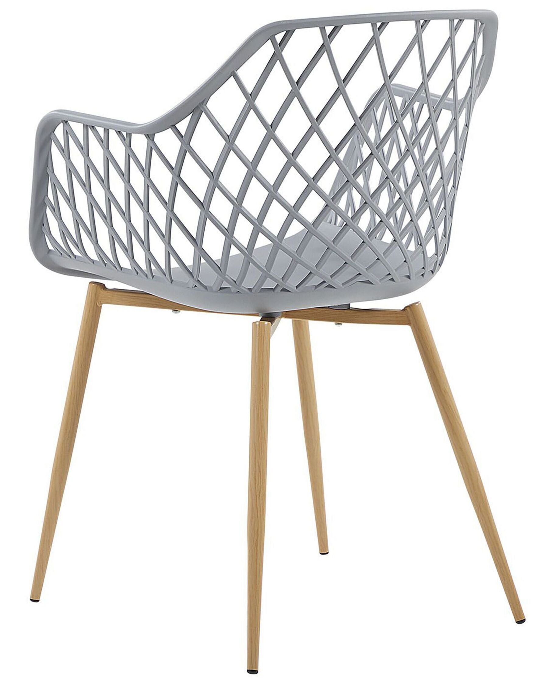 Set Of 2 Dining Chairs Grey Nashua