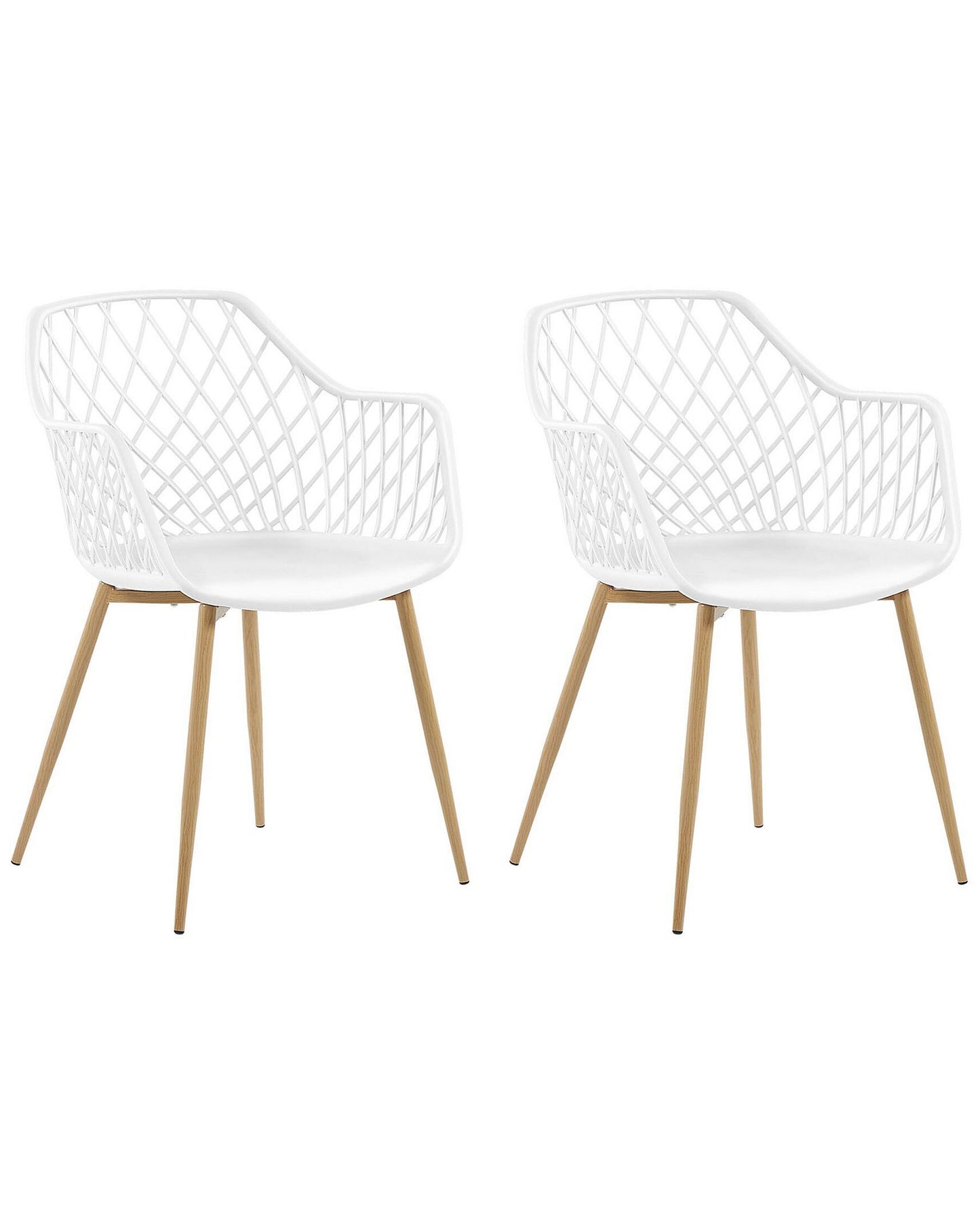 Set Of 2 Dining Chairs White Nashua