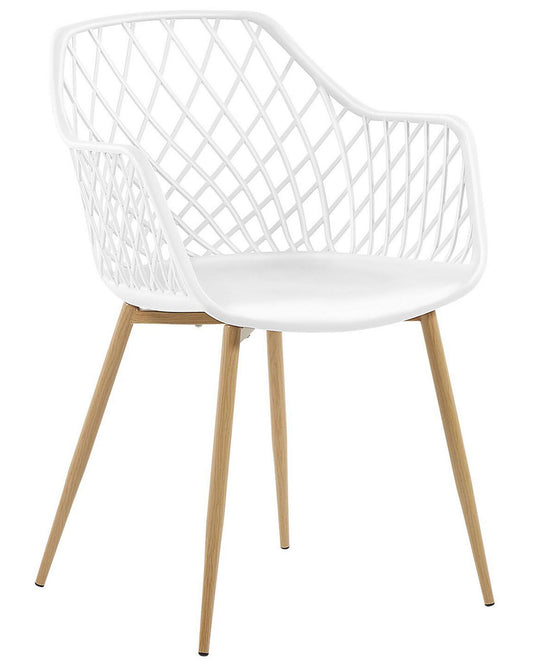 Set Of 2 Dining Chairs White Nashua