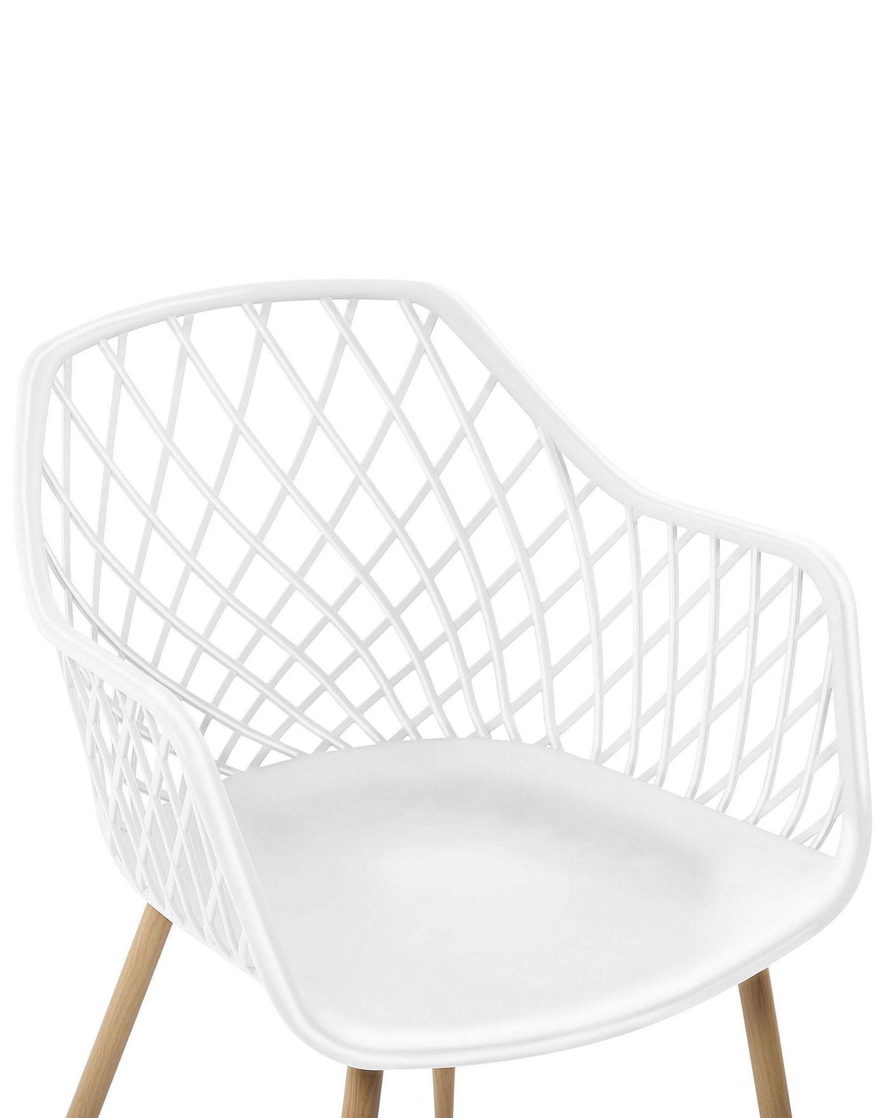 Set Of 2 Dining Chairs White Nashua