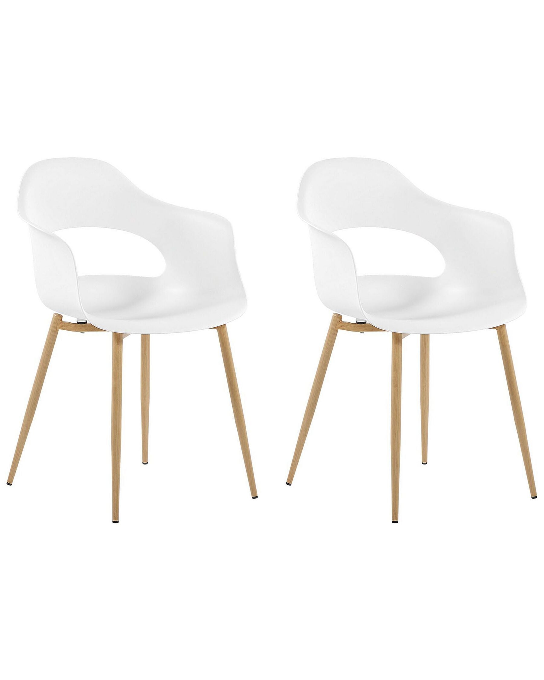 Set Of 2 Dining Chairs White Utica