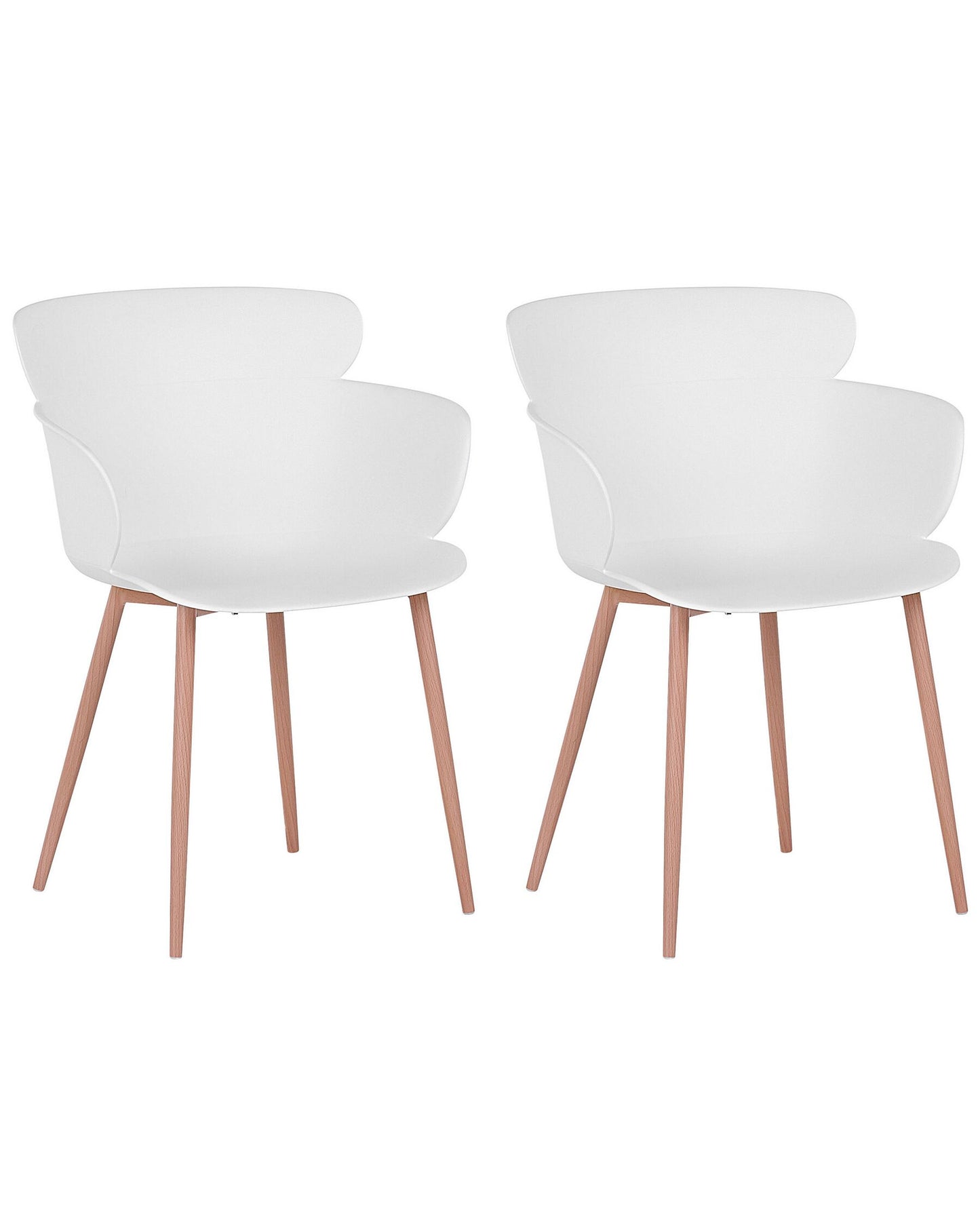 Set Of 2 Dining Chairs White Sumkley