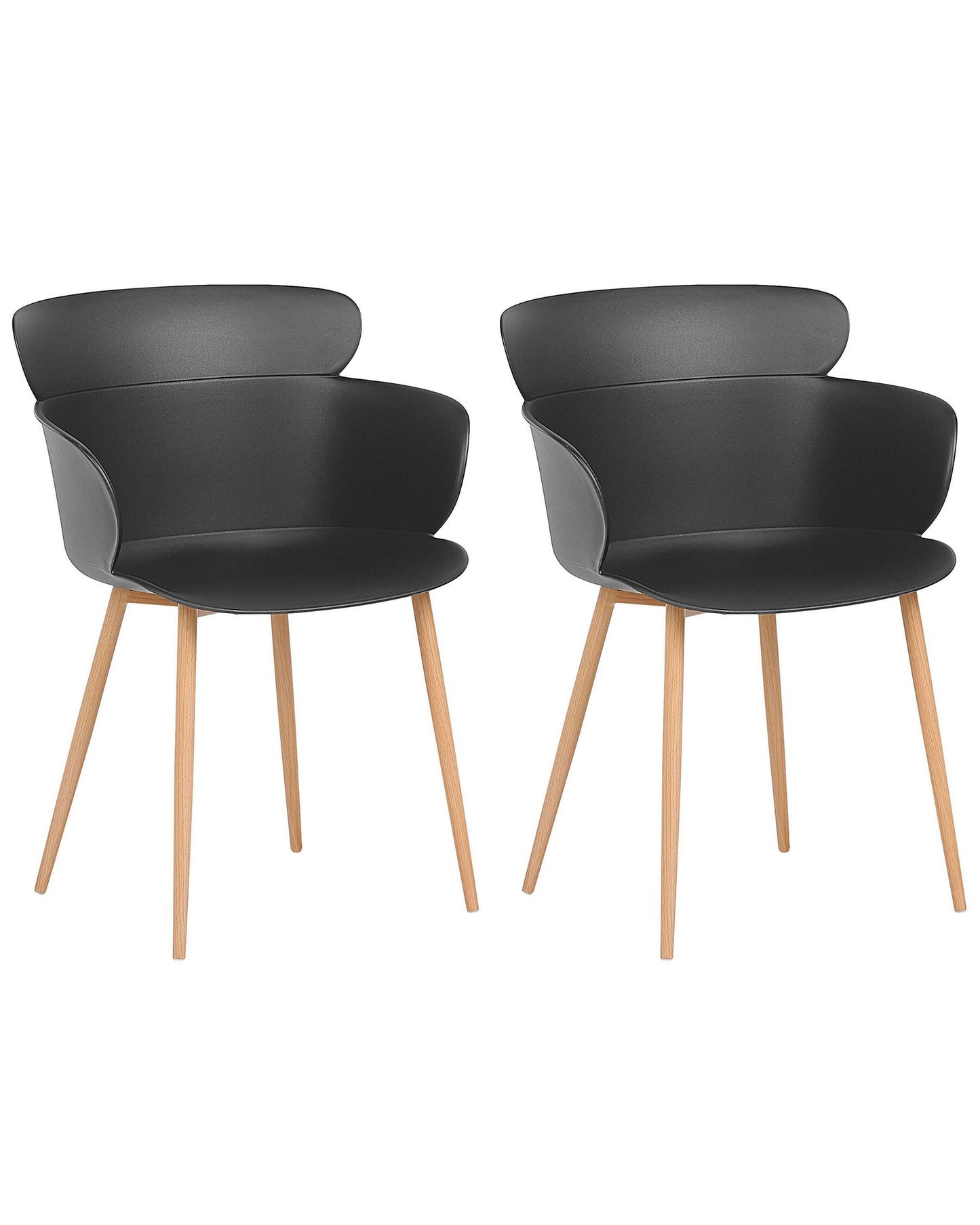 Set Of 2 Dining Chairs Black Sumkley