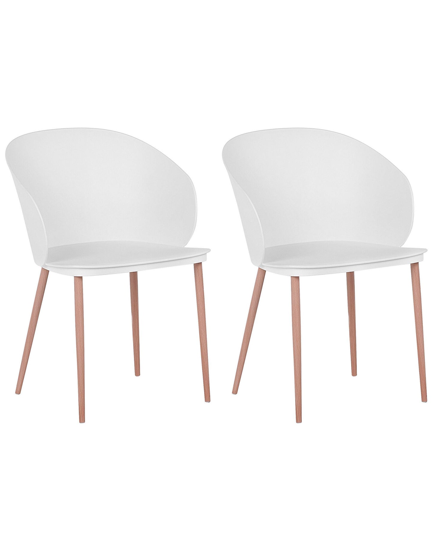 Set Of 2 Dining Chairs White Blaykee