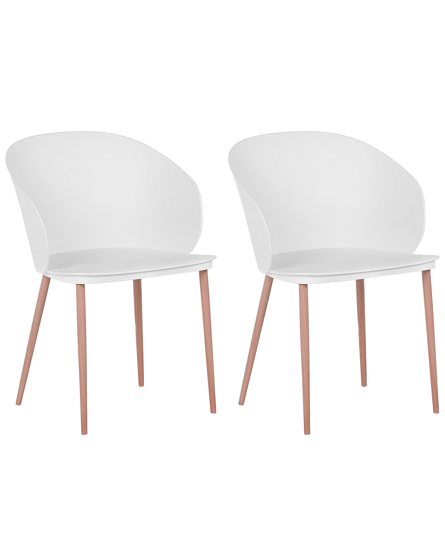 Set Of 2 Dining Chairs White Blaykee
