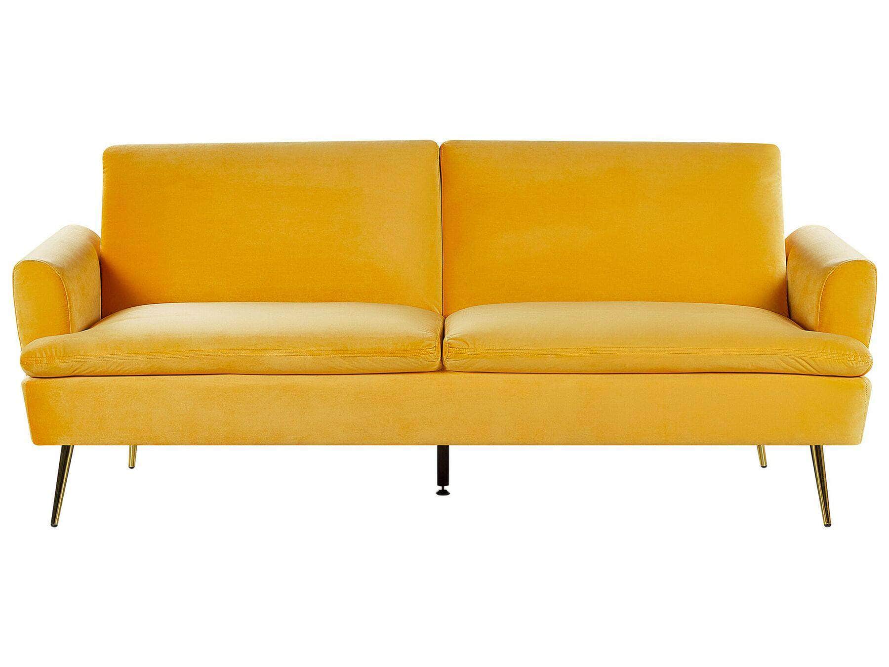 velvet sofa bed yellow vettre