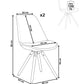 Set Of 2 Dining Chairs Grey Dakota