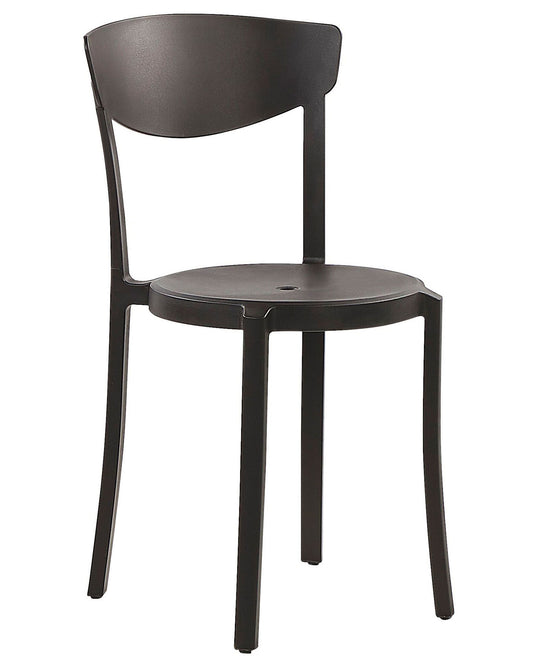 Set Of 4 Dining Chairs Black Vieste