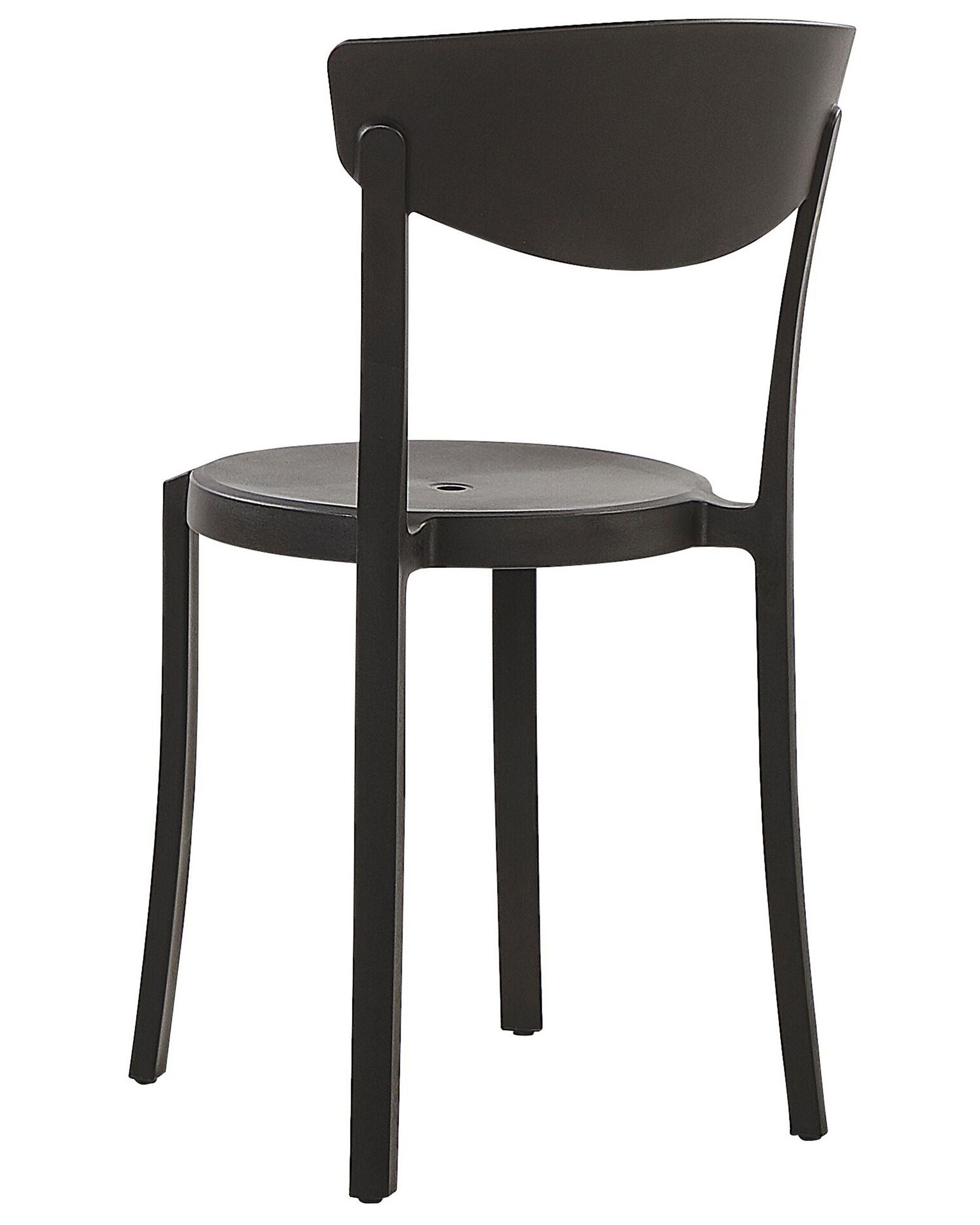 Set Of 4 Dining Chairs Black Vieste