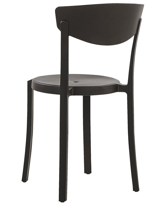 Set Of 4 Dining Chairs Black Vieste