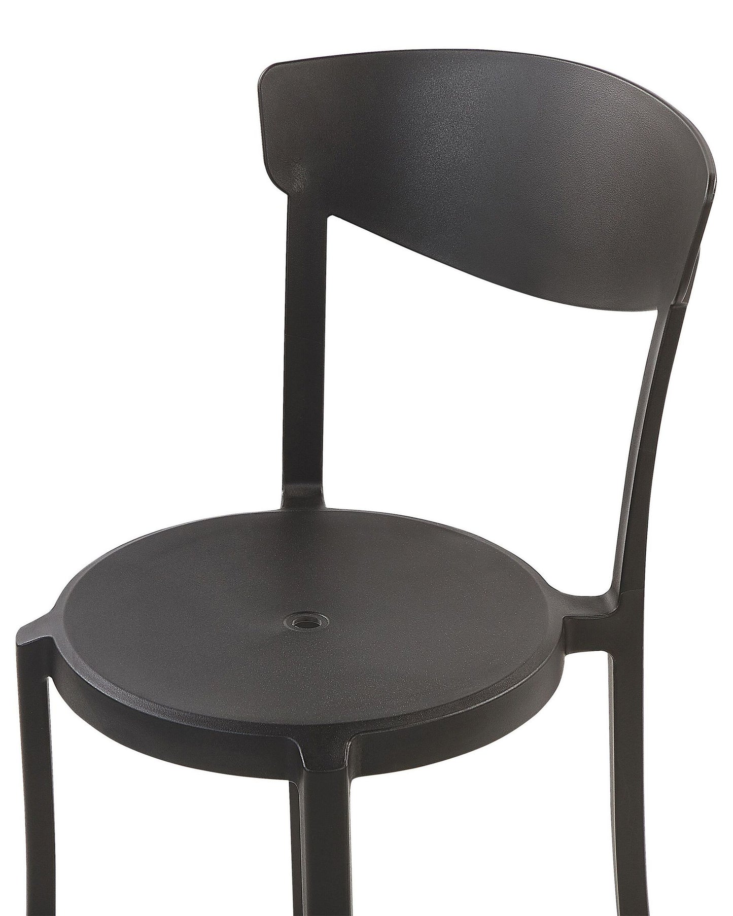 Set Of 4 Dining Chairs Black Vieste