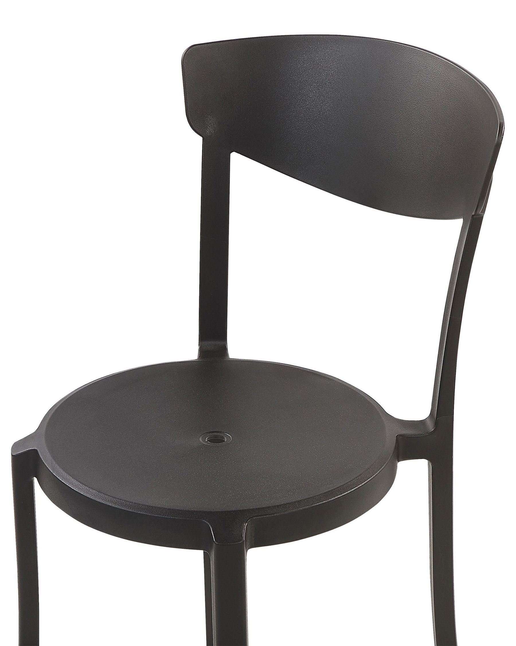 Set Of 4 Dining Chairs Black Vieste