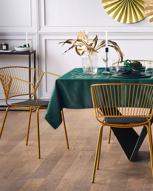 Set of 2 Metal Dining Chairs Gold RIGBY