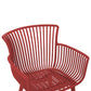 Set Of 4 Plastic Dining Chairs Red Pesaro
