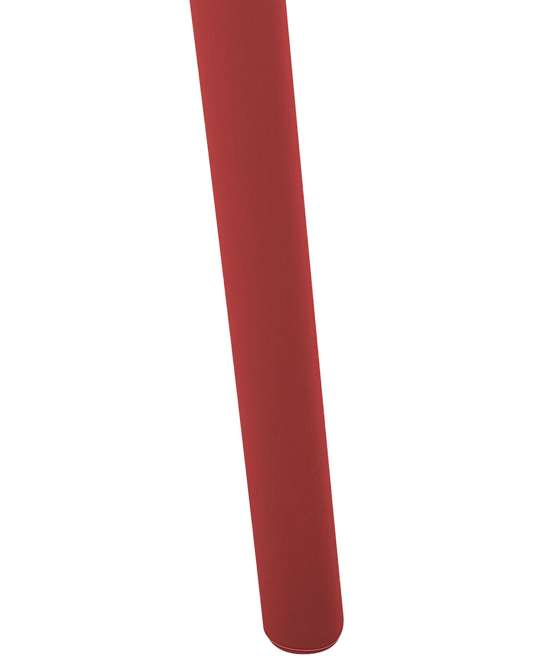 Set Of 4 Plastic Dining Chairs Red Pesaro