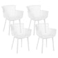 Set Of 4 Plastic Dining Chairs White Pesaro