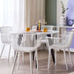 Set Of 4 Plastic Dining Chairs White Pesaro