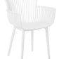 Set Of 4 Plastic Dining Chairs White Pesaro