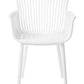 Set Of 4 Plastic Dining Chairs White Pesaro