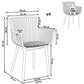 Set Of 4 Plastic Dining Chairs White Pesaro