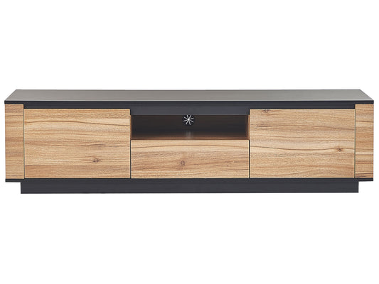 TV Stand Light Wood and Black BILLINGS