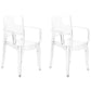 Set Of 2 Dining Chairs Transparent Kenwood