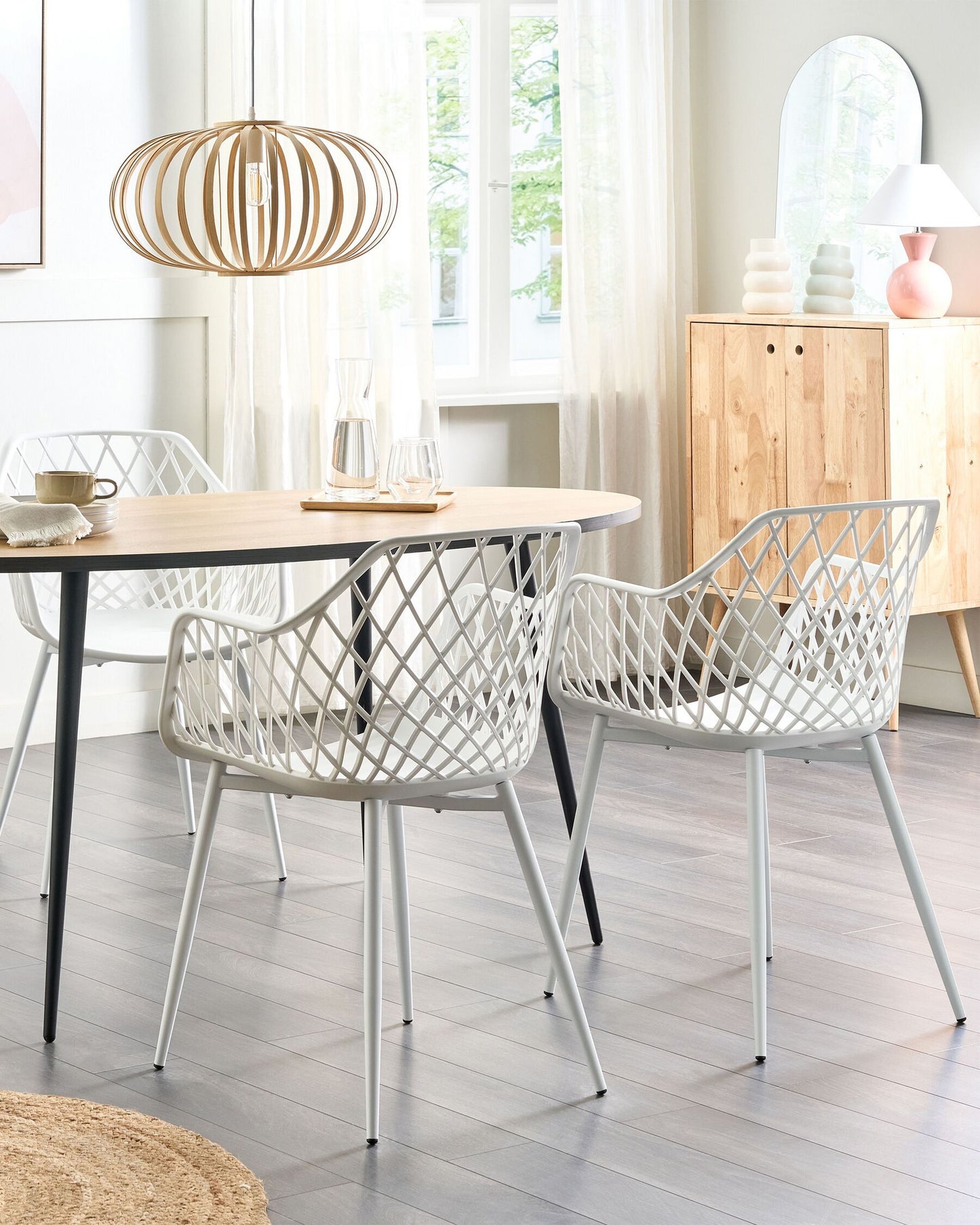 Set Of 2 Dining Chairs White Nashua Ii